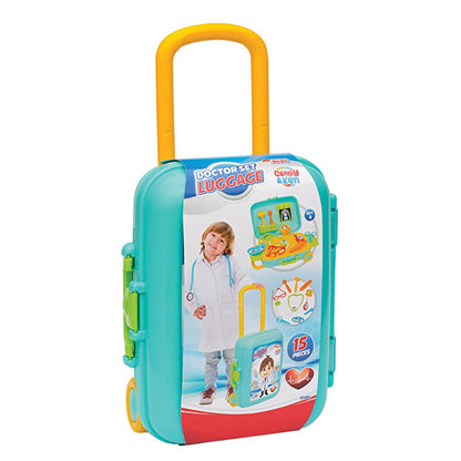 Dede Oyuncak Toy Doctor Set Suitcase - 15 Piece Kids Medical Kit for Pretend Play, Portable &amp; Health Tested