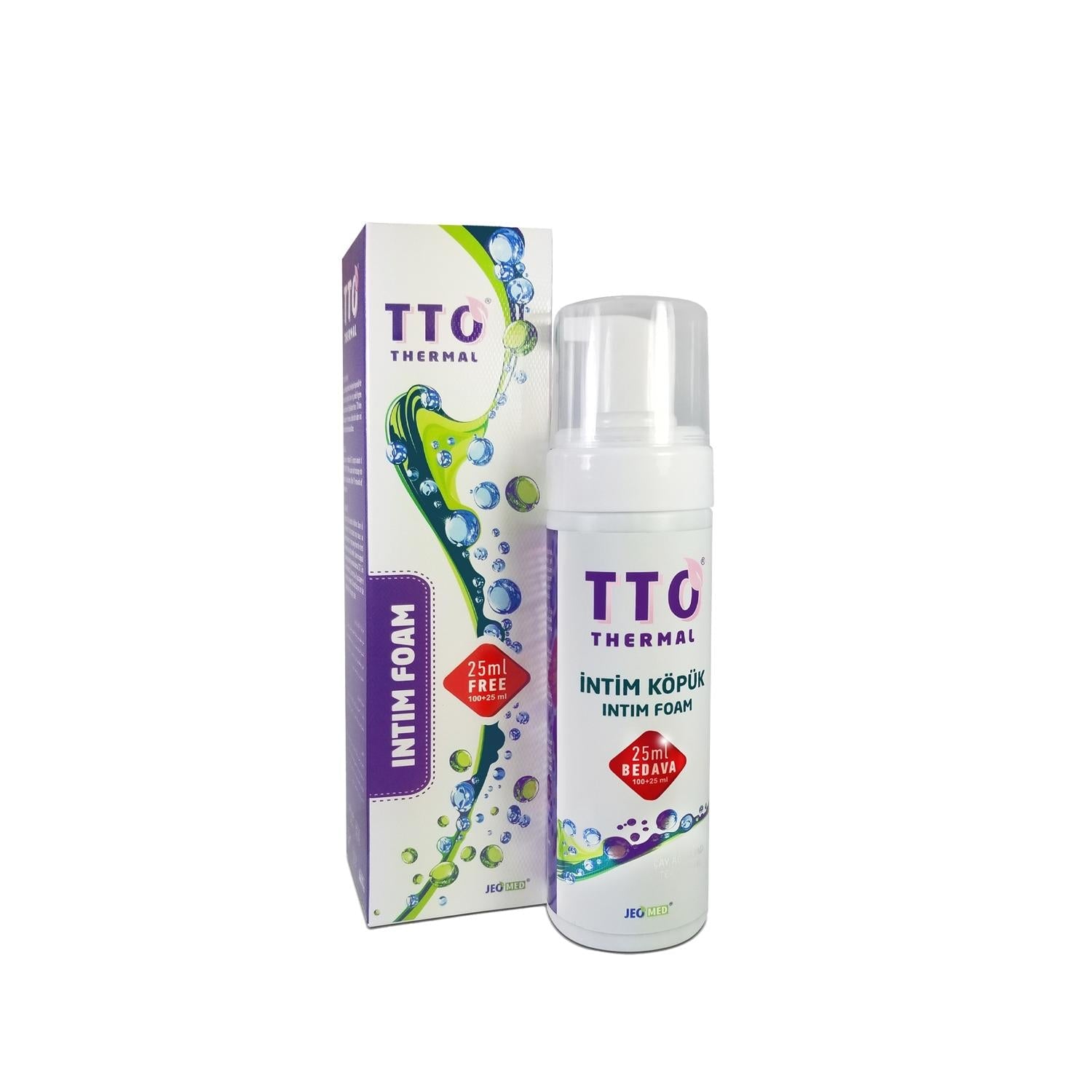 TTO Thermal Intimate Foam Cream 100 ml + 25 ml - Gentle Intimate Hygiene &amp; Care for Sensitive Skin