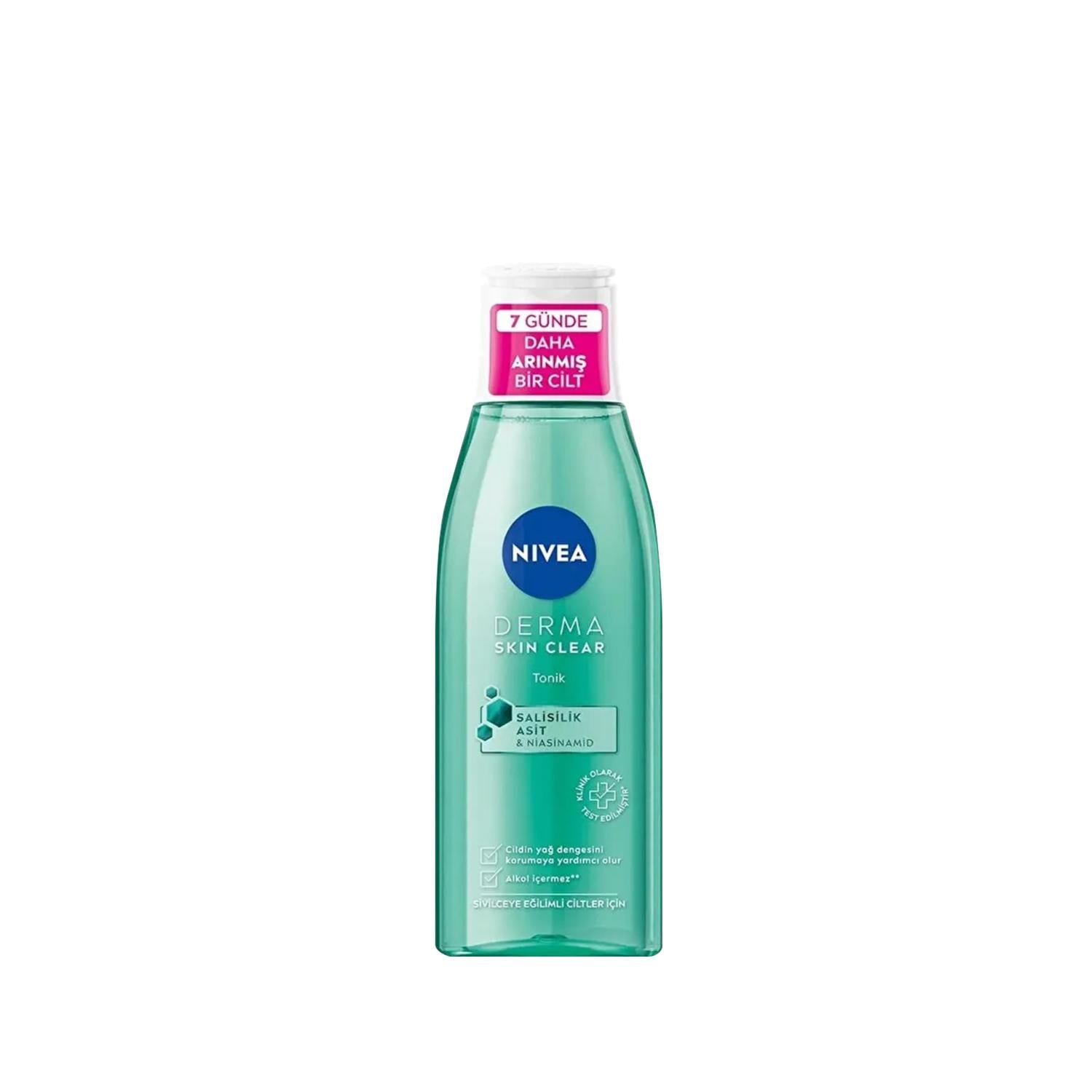 Nivea Derma Skin Clear Anti-Acne Facial Toner 200ml - Clarify &amp; Prevent Breakouts