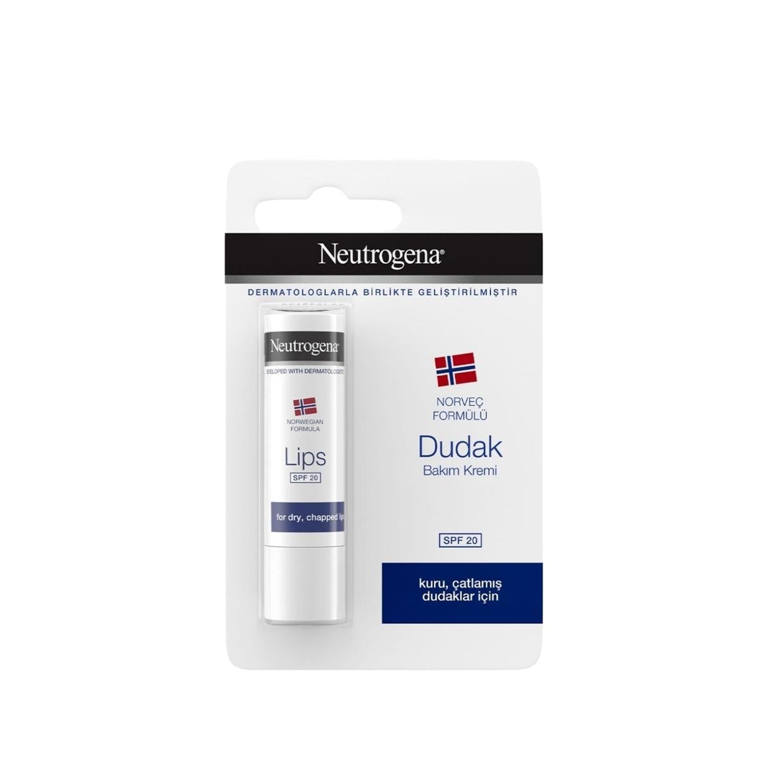 Neutrogena Norwegian Formula SPF 20 Lip Balm - Intense Moisture &amp; Sun Protection for Dry, Chapped Lips