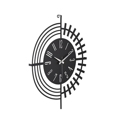 Muyika 50x50cm Modern Metal Silent Wall Clock - Large Decorative Clock for Home, Office