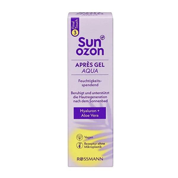 Sunozon After Sun Gel with Hyaluronic Acid &amp; Aloe Vera - Vegan, Dermatologically Tested, 1.69 fl oz