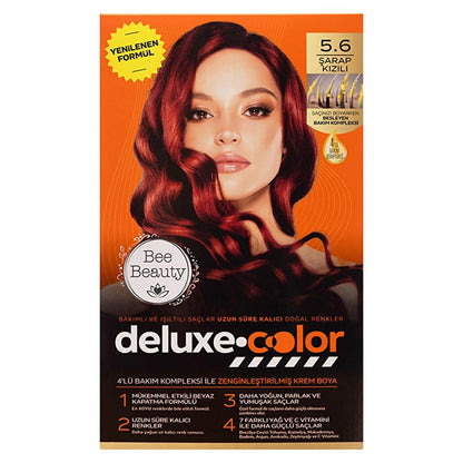 Bee Beauty Deluxe Color Kit Hair Dye 5.6 Wine Red