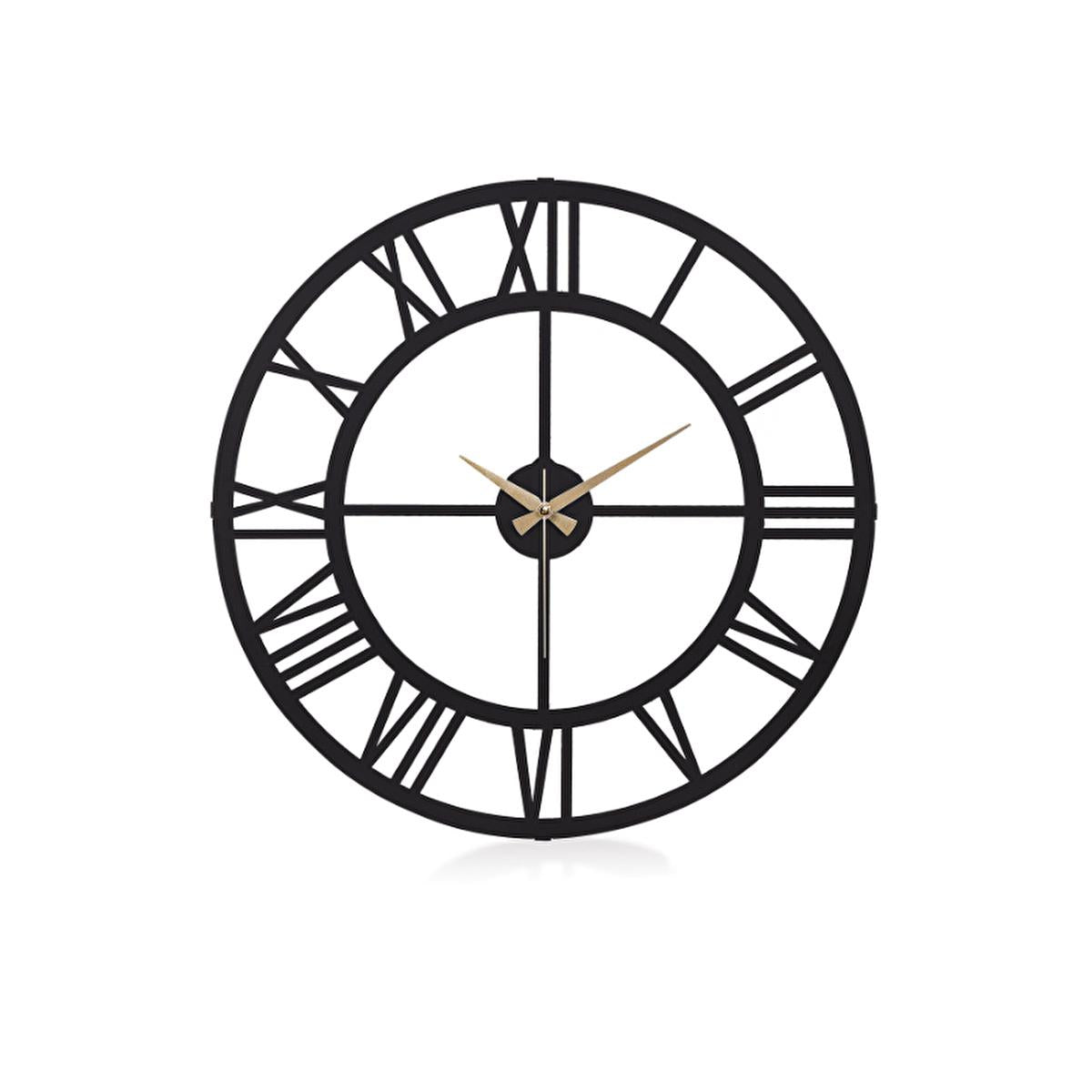 Muyika 50x50cm Modern Metal Wall Clock - Silent Sweep Mechanism, Decorative Home Accent