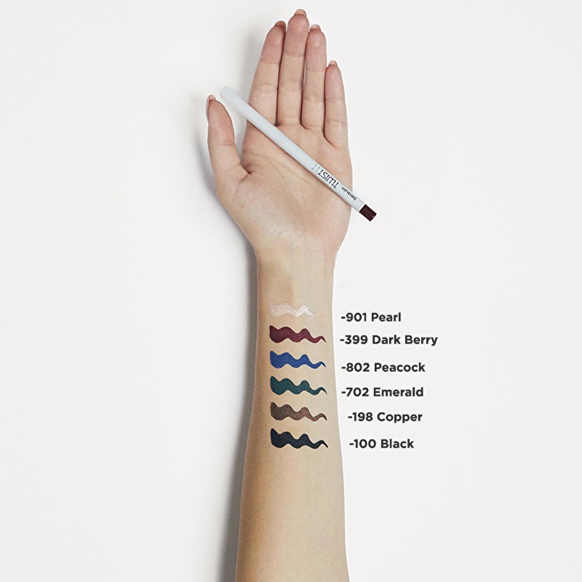 Beaulis Twist-up Waterproof Eyeliner for Long-Lasting Eye Makeup - Precision Eye Liner
