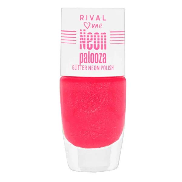 Rival Loves Me Neon Palooza Nail Polish Glitter Neon No.02 8 ml - Cosmetic Glitter for Makeup &amp; Nail Art