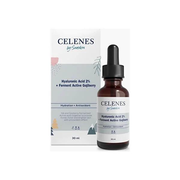 Celenes Hyaluronic Acid Serum: Intense Skin Hydration, Anti-Aging, Reduce Fine Lines &amp; Wrinkles Ð 30ml