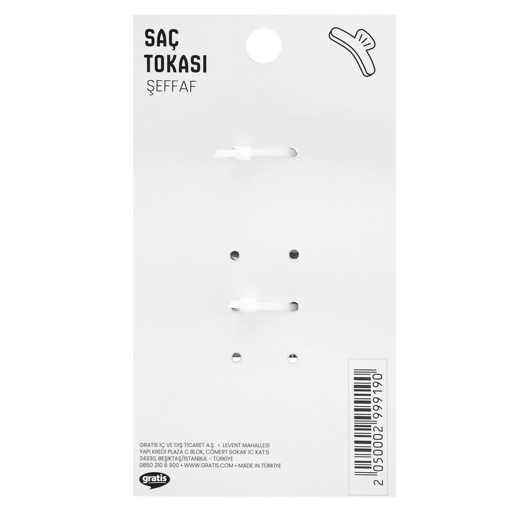 Eklips Clear Oval Hair Clips Set for Daily Styling 3-Piece