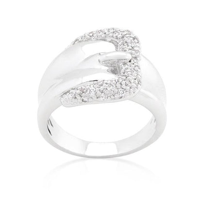 Simple Cubic Zirconia Belt Ring Size 10