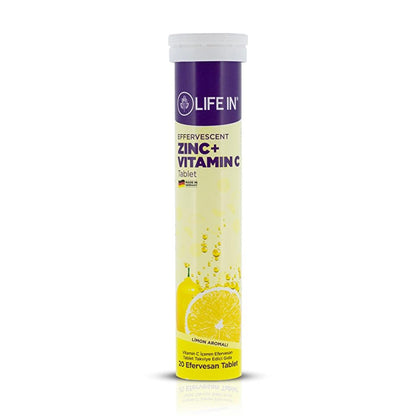 Life In Zinc &amp; Vitamin C Effervescent Supplement 20 Tablets