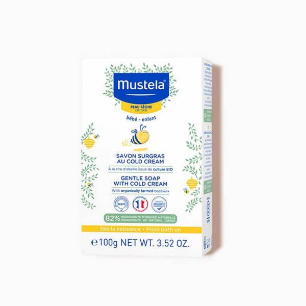 Mustela Gentle Soap With Cold Cream For Sensitive Skin - Moisturizing &amp; Gentle Cleansing