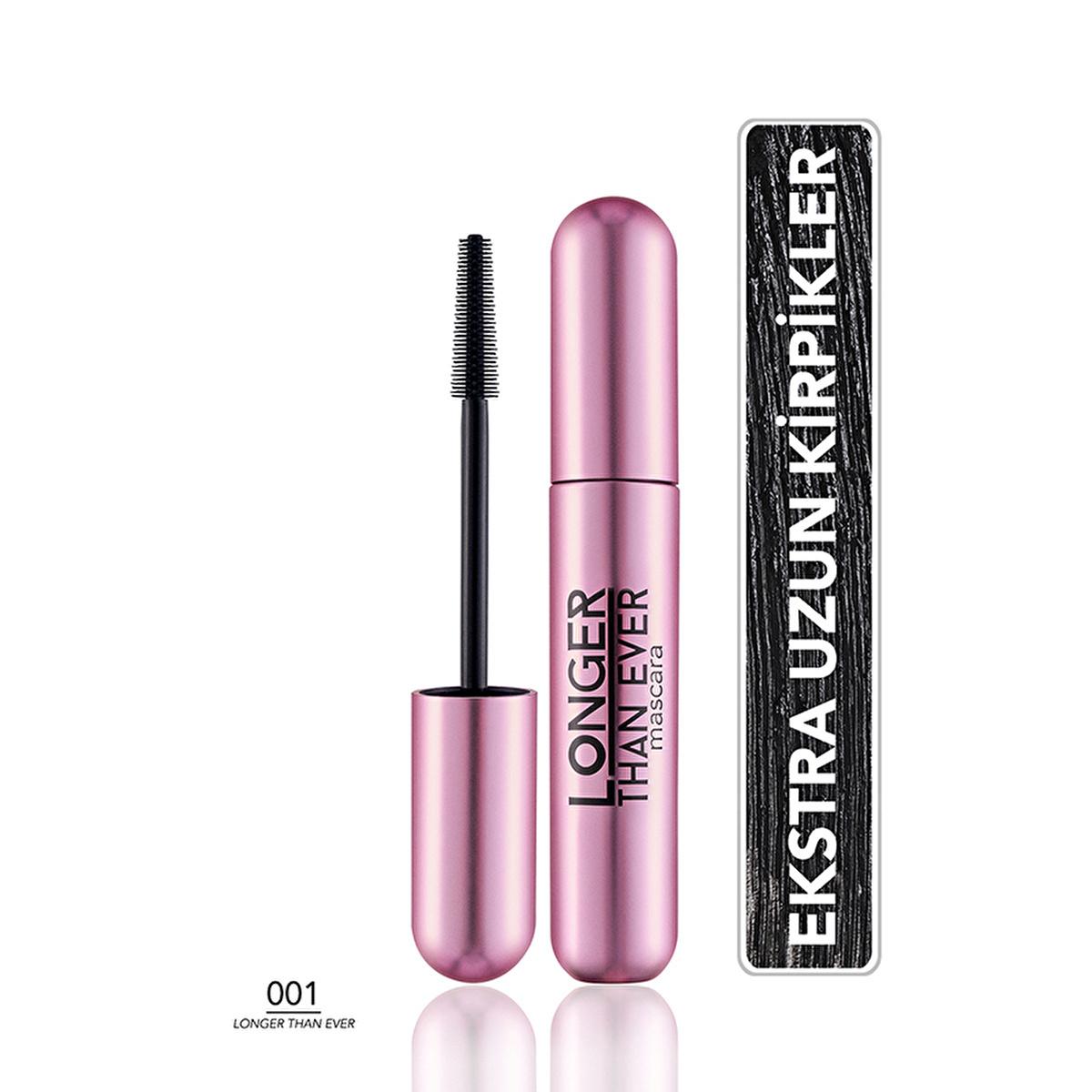 Flormar Longer Than Ever Black Lengthening Mascara: Nourishing Almond Oil &amp; Vitamin E for Long-Lasting, Dramatic Lashes
