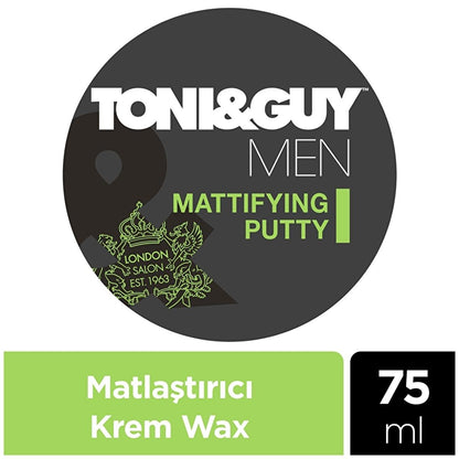 Toni&amp;Guy Matte Finish Hair Styling Cream Wax - 75ml, Strong Hold, Natural Look