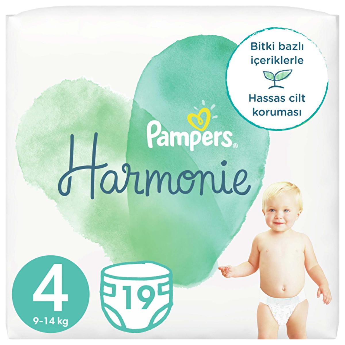 Prima Harmonie Baby Diapers Size 4 - Gentle, Plant-Based, Hypoallergenic - 19 Count