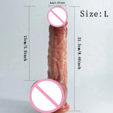 Realistic Dildo for Women Skin Sliding Foreskin Testicles Dildos Anal Vaginal Stimulation Strapon Penis Sex Toys for Female 18+ SHOPEZRA L.L.C.