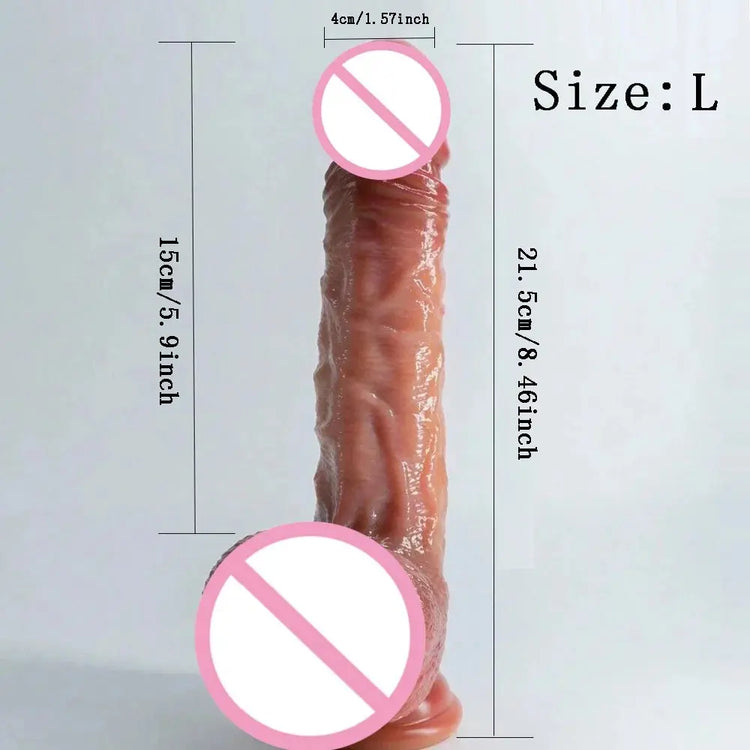 Realistic Dildo for Women Skin Sliding Foreskin Testicles Dildos Anal Vaginal Stimulation Strapon Penis Sex Toys for Female 18+ SHOPEZRA L.L.C.