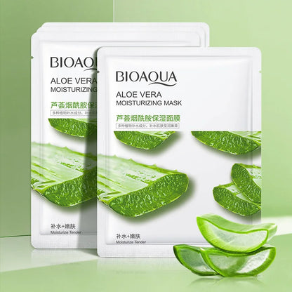 8pcs BIOAQUA Fruit Facial Masks Moisturizing Hydrating Brightening Anti-aging Face Mask Sheet Masks for Face Skin Care