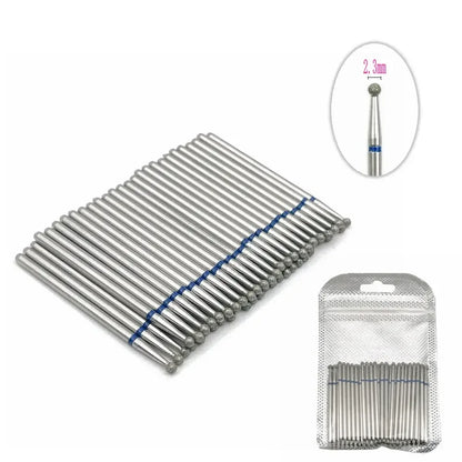 50pc Diamond Nail Drill Cuticle Clean Bit Set Milling Cutter for Manicure Electric  Bits Accessories Dead Skin Remove Tool