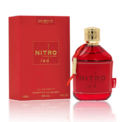 Dumont NITRO RED Eau de Parfum for Men - Fruity, Woody &amp; Floral Fragrance, Luxury Long Lasting Cologne &amp; Body Spray, Ideal gift