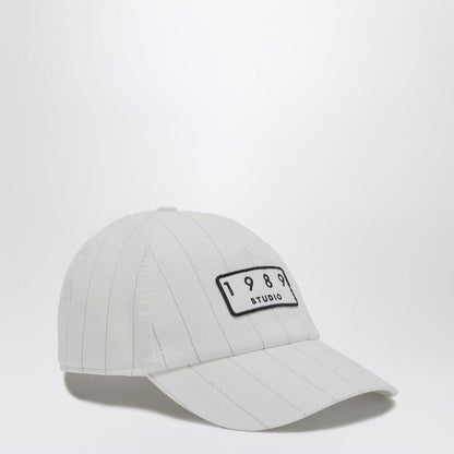 1989 STUDIO Striped Baseball Cap with Adjustable Velcro Strap