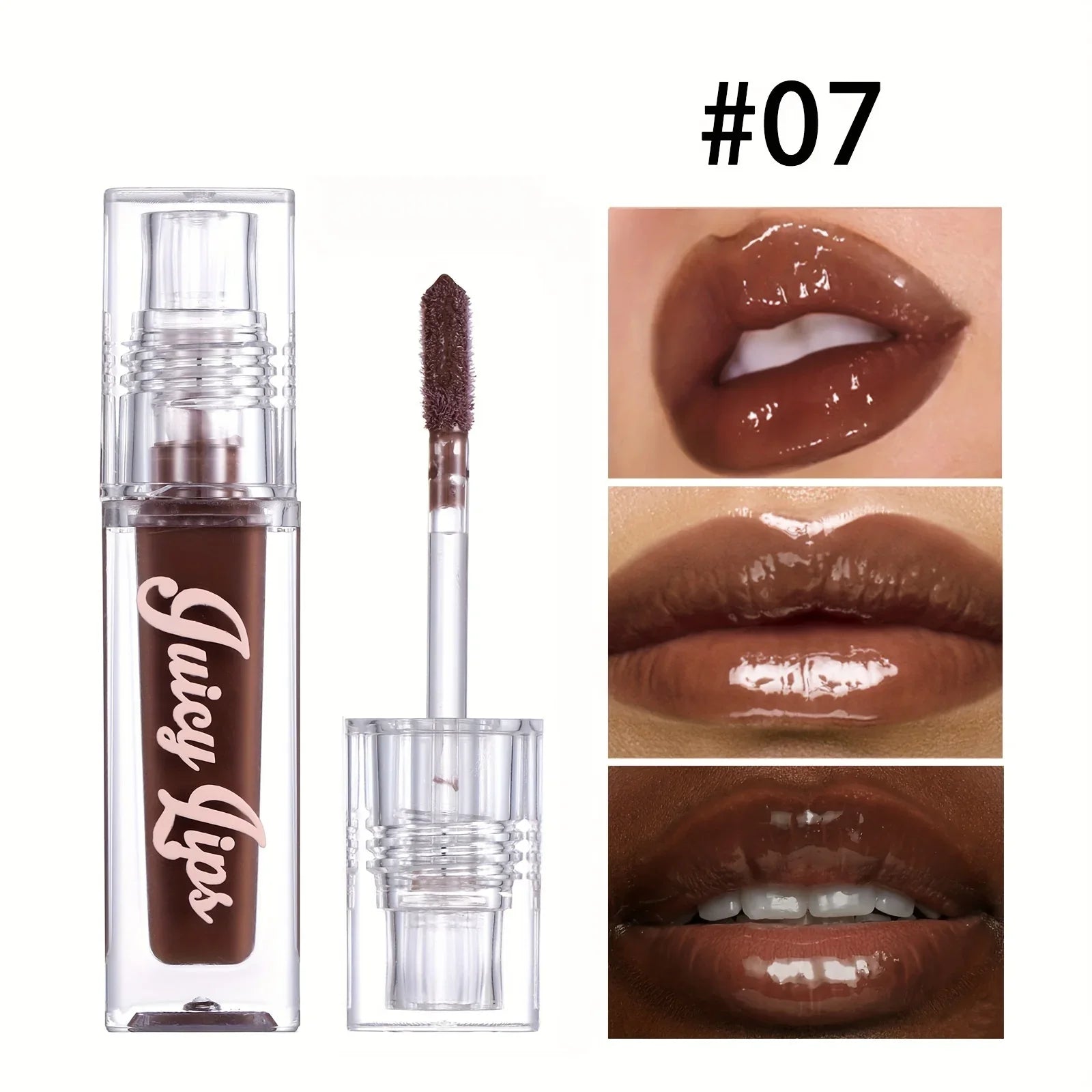 Hydrating Crystal Lip Oil - Plumping &amp; Moisturizing Gloss with Tinted Shades for All Skin Types