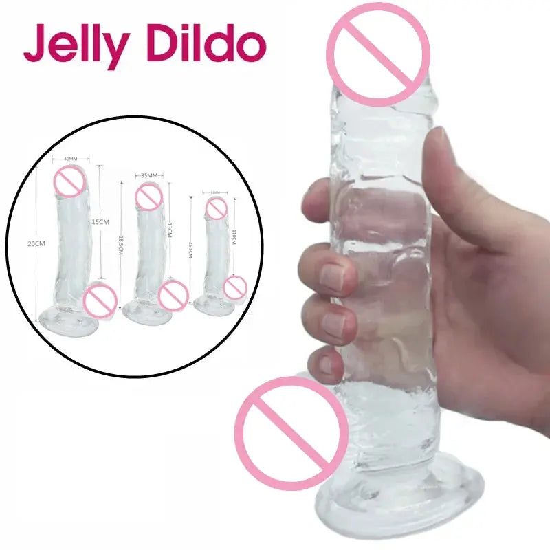 New Skin feeling Realistic Big Dildo Flexible Penis Dick With Suction Cup Strap-on Female Masturbation Strapon Dildo For Women SHOPEZRA L.L.C.