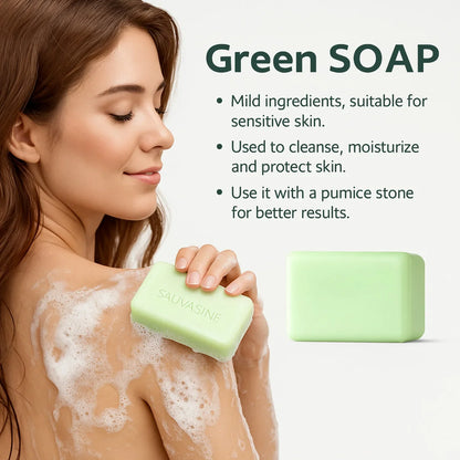 Tea Tree Oil Soap Bar for Men &amp; Women, Deep Cleansing, Soothing for Dry Skin, Body Odor Care, Exfoliates &amp; Firms Skin, 100g