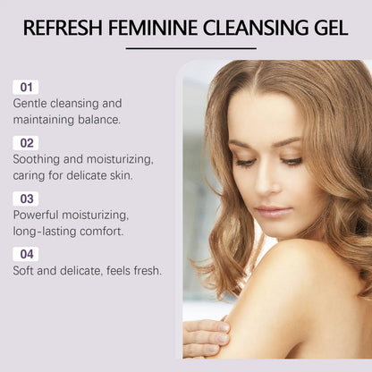 Feminine Wash Gel PH Balanced Long Lasting Moisturizing for Private Part Refreshing Cleansing Prevent Dryness Woman Healthy Care