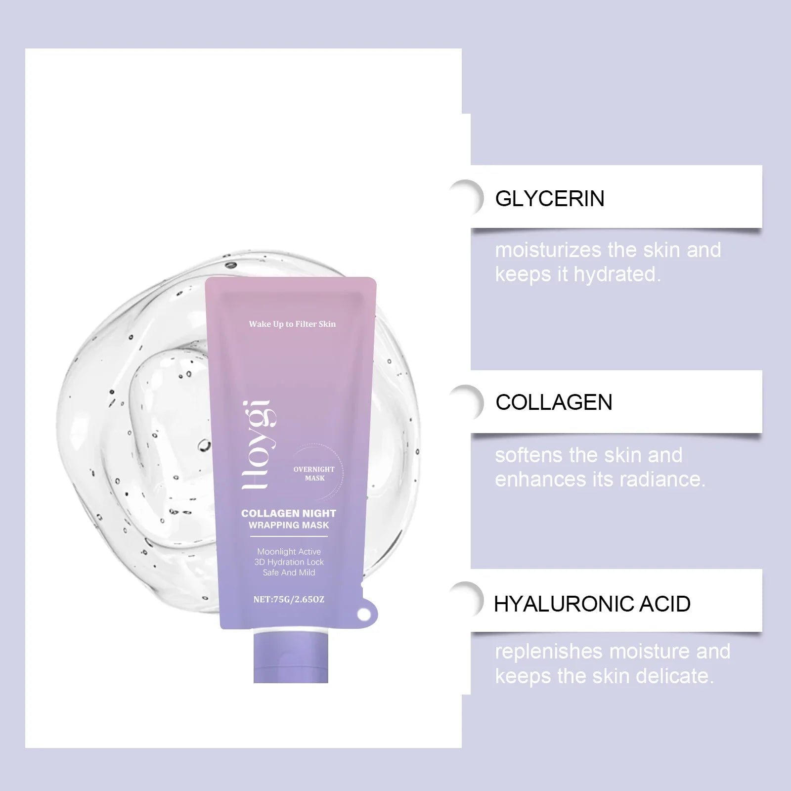 Korean Skincare Collagen Peel Off Facial Mask,Instant Glow&amp;Glass Skin,Pore Cleansing&amp;Firming,Smooth Fine Lines&amp;Removes Impuritie