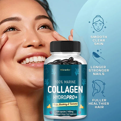 Hydrolyzed Marine Collagen - HYDROPRO, Advanced Hydrolyzed Formula for Optimal Absorption, Skin, Hair, Nails &amp; Joint Support