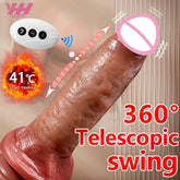 Realistic Heating Dildo Remote Control Vibrators for Women Dildo Vibration Sex Machine Telescopic Electric Dildo Penis Sex Toys SHOPEZRA L.L.C.