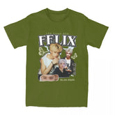 Men FELIX Korean Kpop Singer T Shirts Idol Cotton Clothing Summer Vintage Short Sleeve T-Shirt O Neck Harajuku Tshirt SHOPEZRA L.L.C.