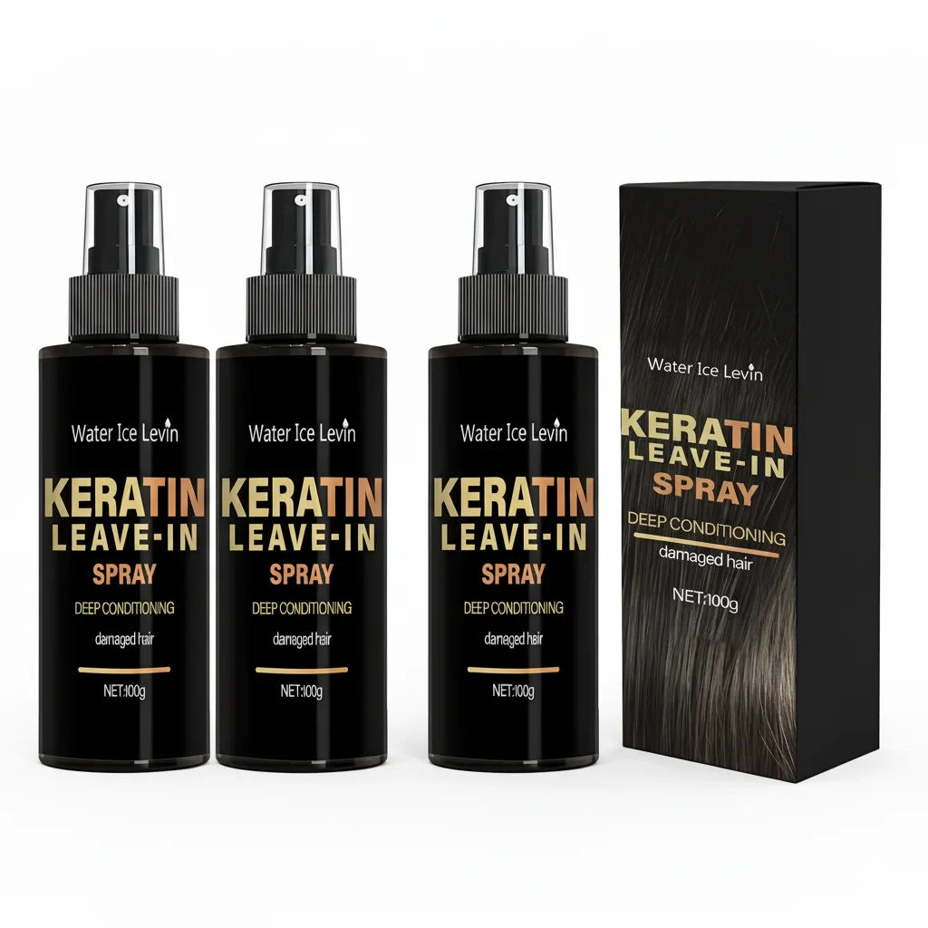 Keratin &amp; Biotin Leave-In Spray 100g, Deep Conditioning Treatment for Damaged Hair, with Rice Amino Acids, Fast Shipping