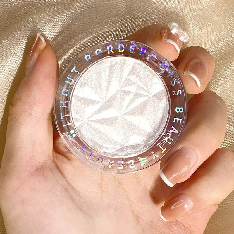 Shimmer Diamond Glow Highlighter 2-Color Palette – Brighten &amp; Contour, Radiant Skin, Natural Glow for Festival &amp; Daily Makeup
