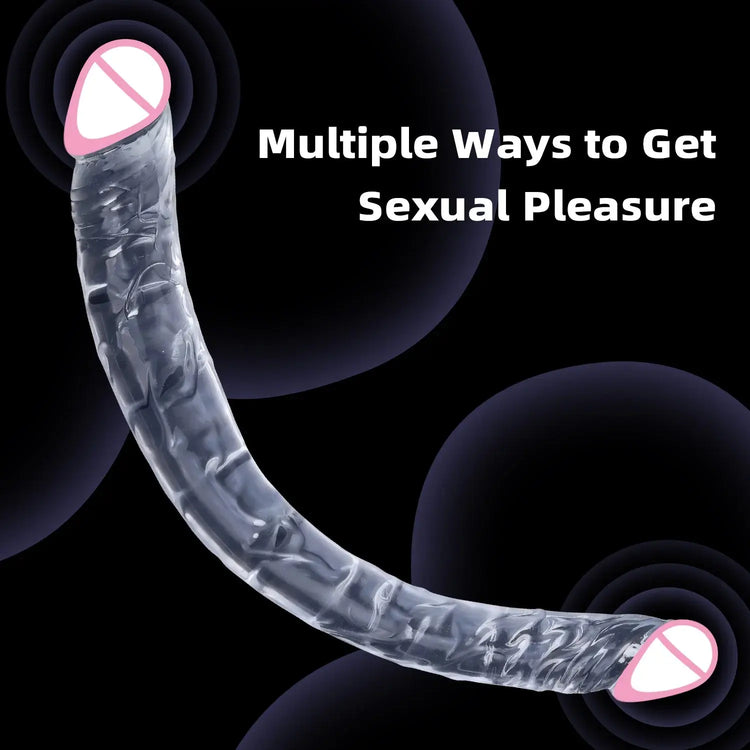 Double Headed Realistic Dildo Long Penis Double Penetration Adult Sex Toys for G Spot Vagina Anal Sex Designed for Lesbian Women SHOPEZRA L.L.C.