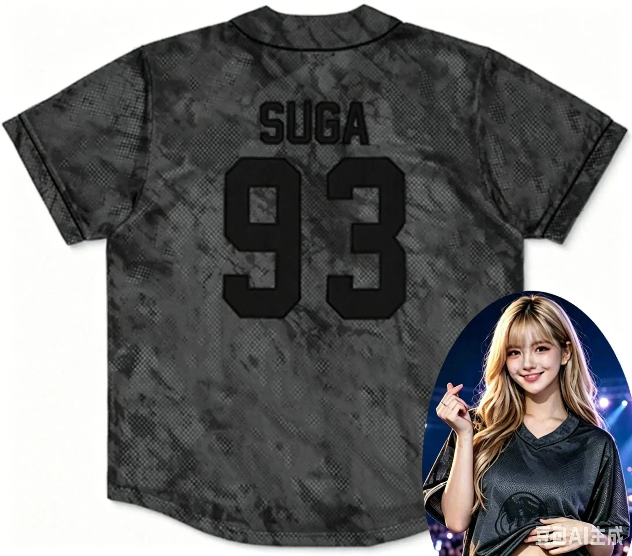 2026 Men Women KPOP V-neck T-shirt with personalized print, suitable for teens, sports, street dance, and family matching outfits.
