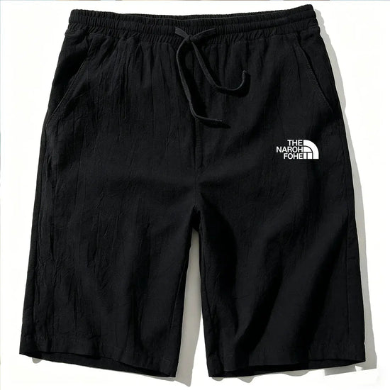 Men Cotton Linen Shorts Summer Lightweight Breathable Casual Beach Style Shorts Basic Solid Color Sweatpants Elastic Waist SHOPEZRA L.L.C.