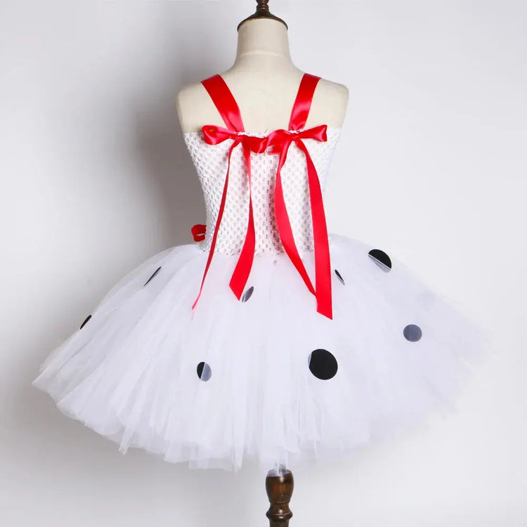 Dalmatian Costume Kids Cute Flowers Spotted Dog Tutu Dress Toddler Girls Halloween Festival Party Animal Puppy Dress Up Outfits SHOPEZRA L.L.C.