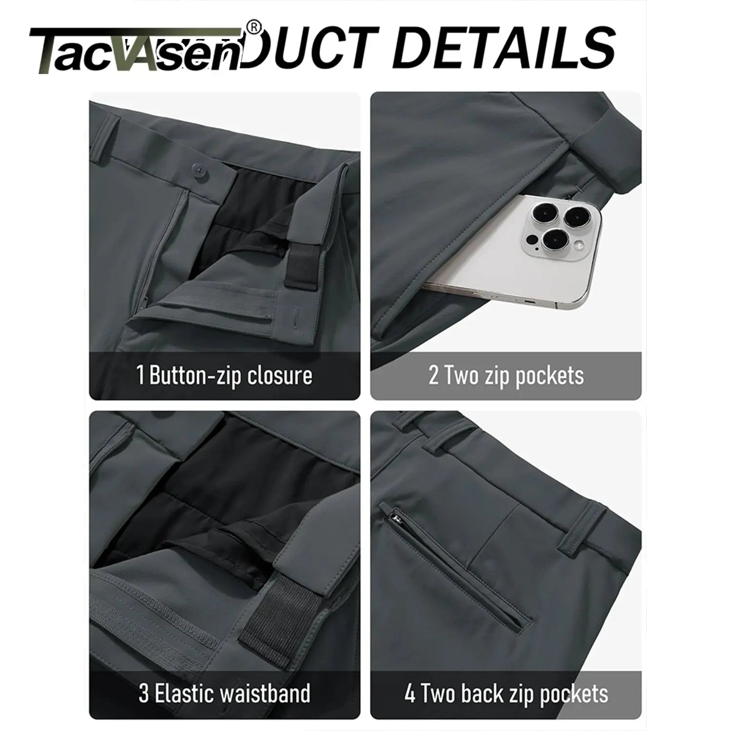 TACVASEN Men&