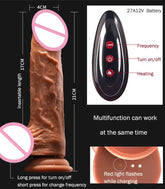 Remote Control Realistic Soft Penis Vibrator Telescopic Dildo Sex Toy for Women Artificial G Spot Thrusting Sexy Toy SHOPEZRA L.L.C.