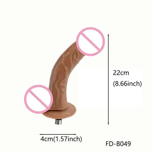 Lifelike Dildo Attachment for Sex Machine with 3 XLR Connector G Spot Sex Toys for Women Masturbation SHOPEZRA L.L.C.
