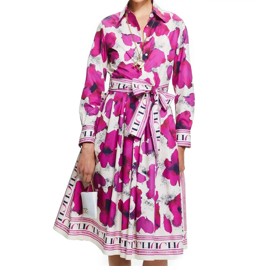 Women Dresses Party Dresses Retro Shirt Dress Long Sleeved Belt Single Row Buckle Layered Skirt Hem Design Casual Dresses by Dropshipman
