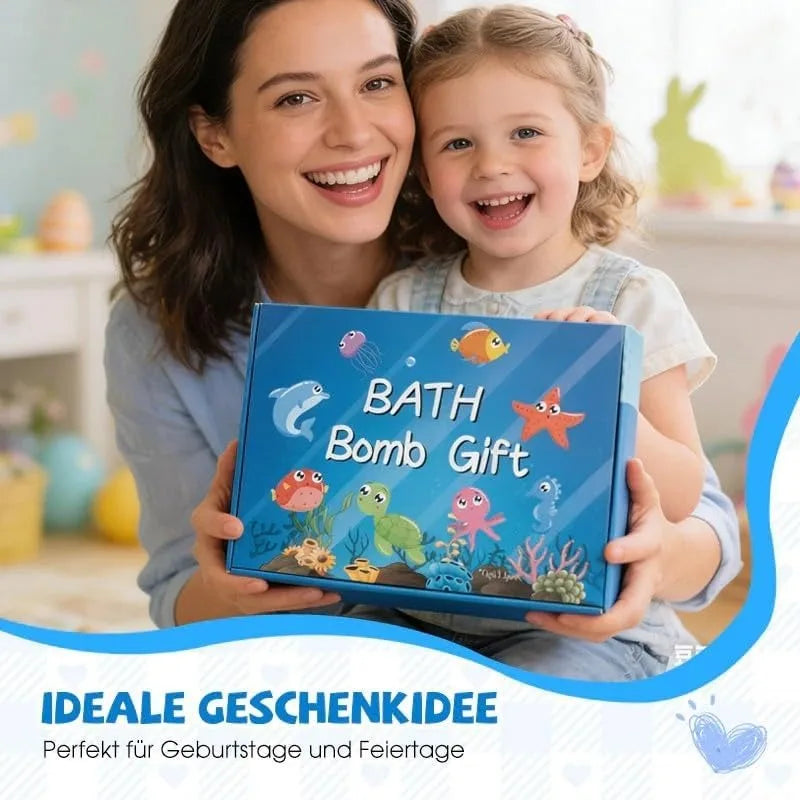 New 12PCS Ocean Toy Bath Salt Bombs, Bubble Bath Balls for Adults &amp; Kids, Fun Educational Bath Toys Party Favor Set