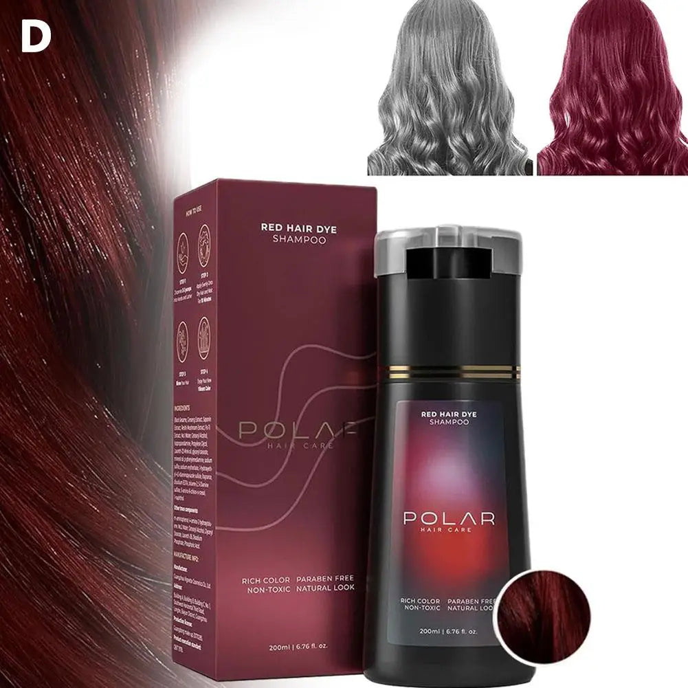Hair Dye Shampoo For Gray Hair For Women Men Natural Hair Dye Kit Semi Permanent Hair Dye Shampoo Black Brown Purple 200ml