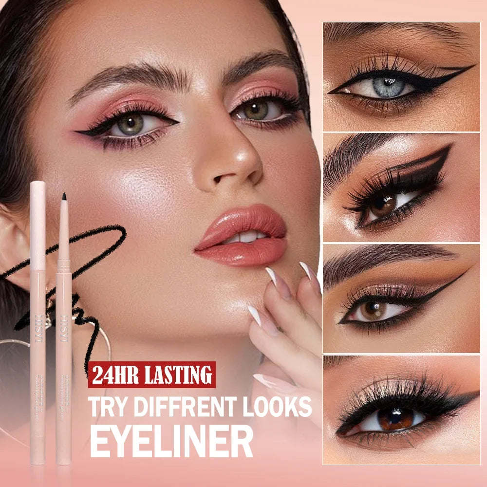 Eyeliner Shadow Stick — Twist-Up Sharpener, Long-Wear Waterproof Smudge-Proof, Precise Matte Line &amp; Blendable, Xmas &amp; Winter