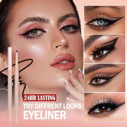 Eyeliner Shadow Stick — Twist-Up Sharpener, Long-Wear Waterproof Smudge-Proof, Precise Matte Line &amp; Blendable, Xmas &amp; Winter