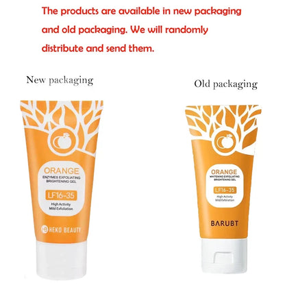 50g Orange Exfoliating Gel For Facial Body Gentle Orange Facial Scrub Body Cleansing Gel Dead Skin Remover Scrub Skin Cleaning