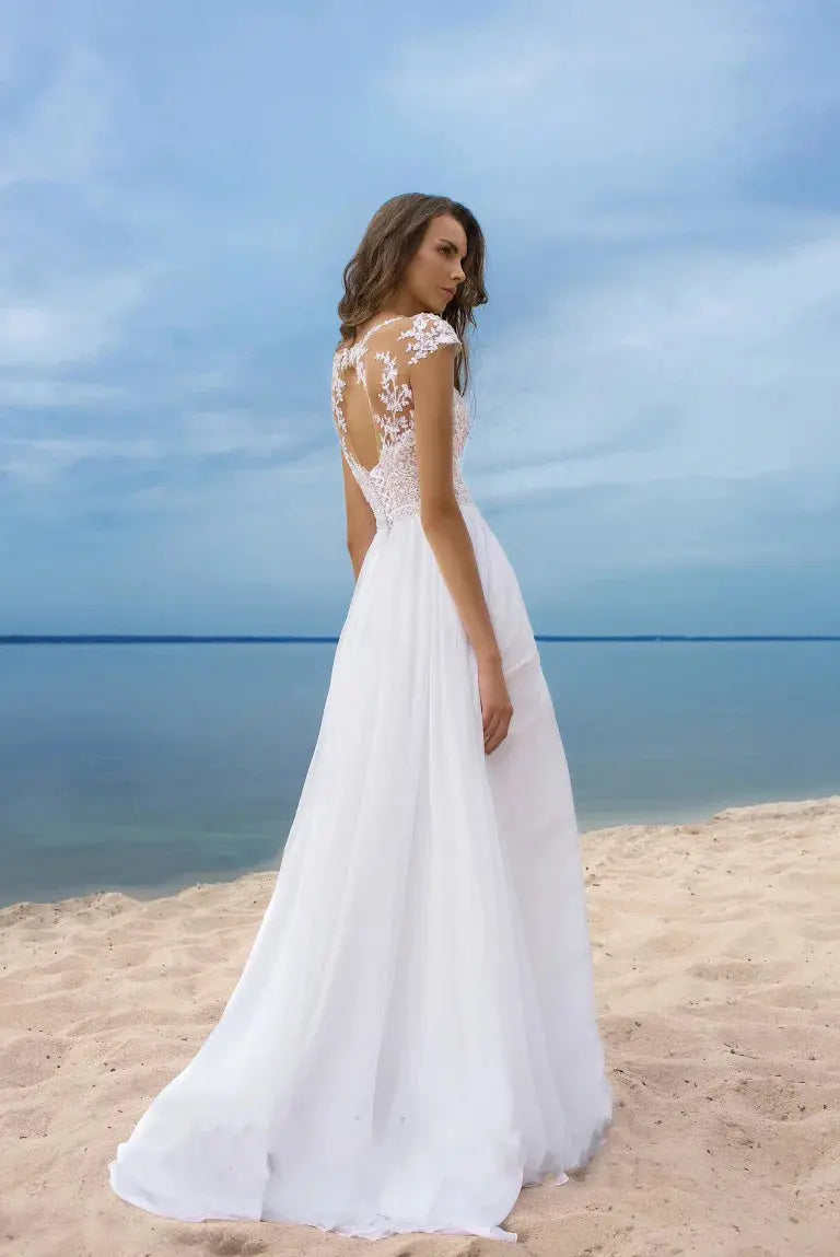 S-3XL2023 New Sebastian Chiffon Dress Prom White Evening Dress Sexy Split Bridesmaid Dress Stage Host Dress Graduation Dress SHOPEZRA L.L.C.