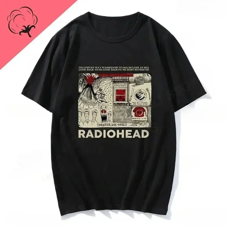 Radiohead T Shirt Men Vintage Classic Tees North America Tour Rock Boy women&