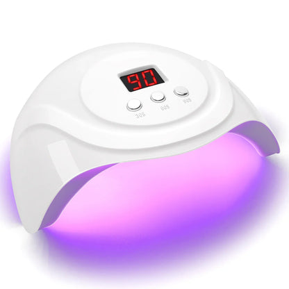 72W UV LED Nail Lamp 24 LEDs Nail Dryer with Infrared Sensor Quick-drying Manicure Lamp UV Cabin for Nail Salon Nail Art Tools